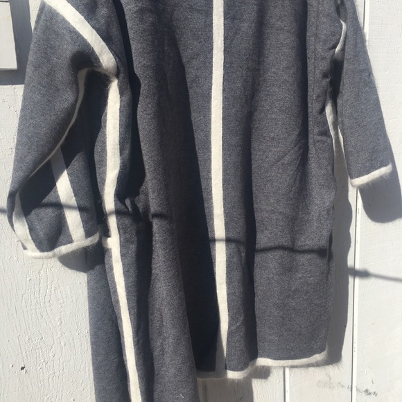 Womens Gary Coat Wool Open Front Long Sleeve Long Line Super High Quality Size L - Picture 4 of 9